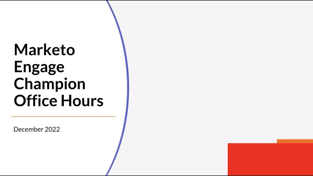 December 2022 - Marketo Champion Office Hours - Career Edition!
