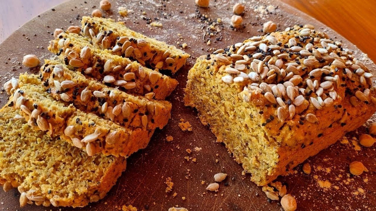 PAN con HARINA DE GARBANZO. Sin gluten y vegano