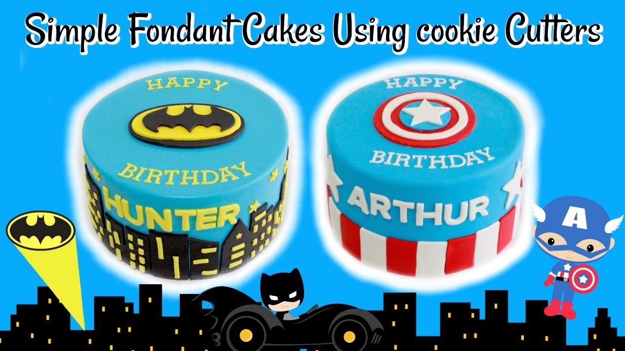 SIMPLE SUPER HERO CAKES W/ TREE LITTLE TREE CUTTERS