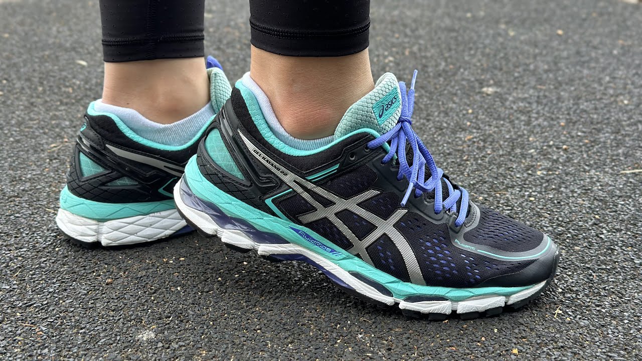 Women's ASICS Gel Kayano 22 (Black/Onyx/Pool Blue)