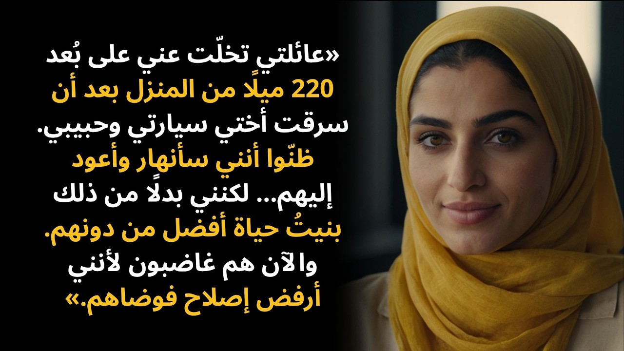 تخلّت عائلتي عني على بُعد 220 ميلًا من المنزل بعد أن سرقت أختي سيارتي و…