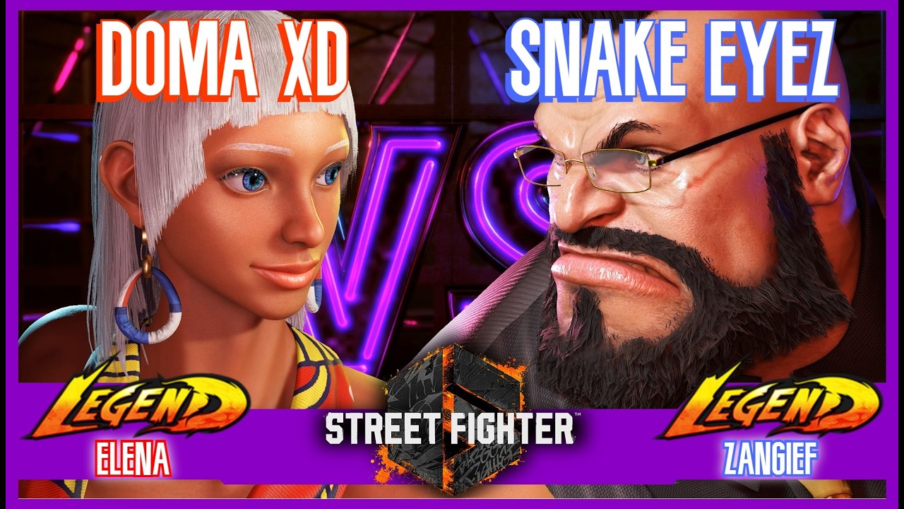 SF6 Match ♦ DOMA XD (Elena) 🆚 SNAKE EYEZ (Zangief) ♦ High level matches