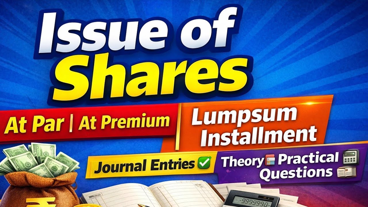 #Issue Of share At Par,At premium #lumsum #installment 