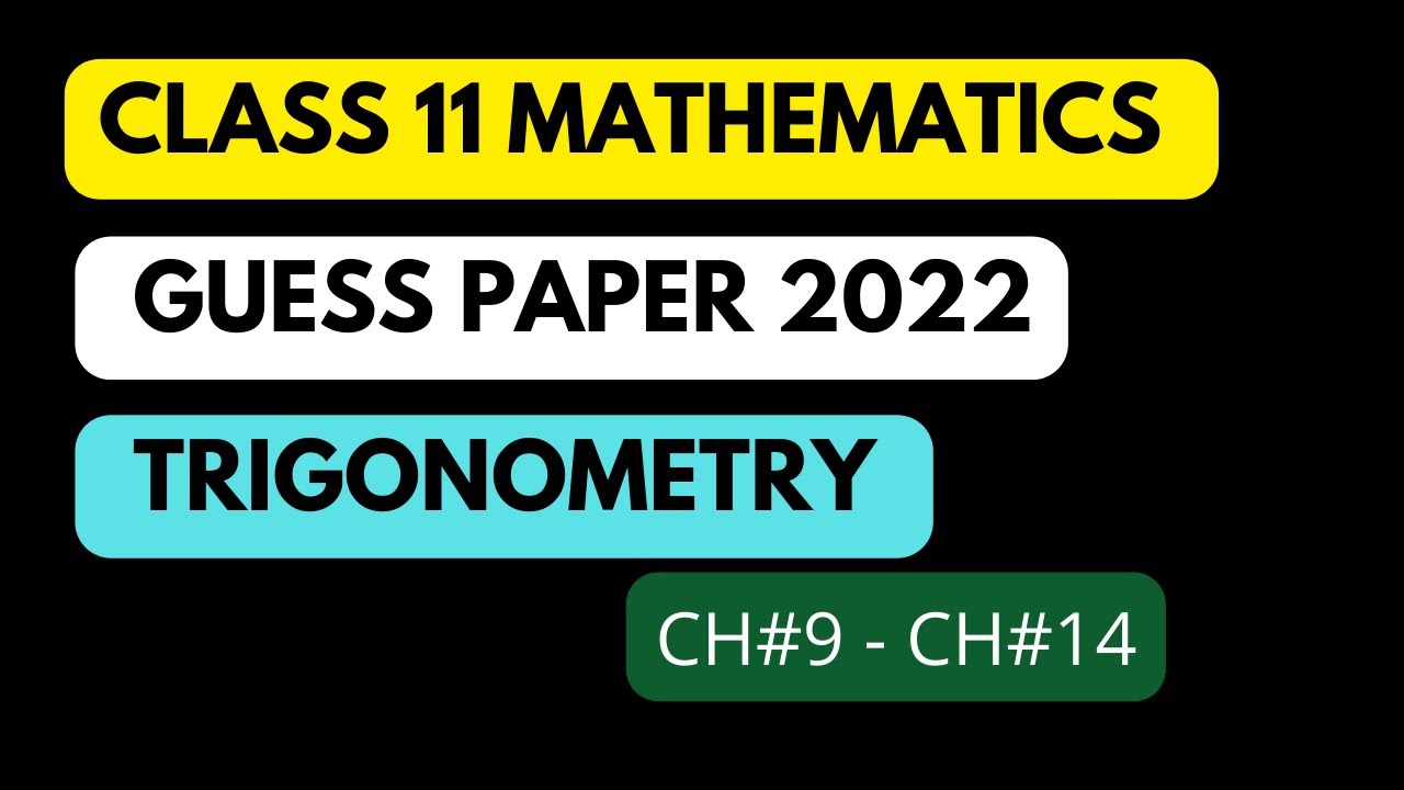 Fsc Part 1 Mathematics Guess Paper 2022