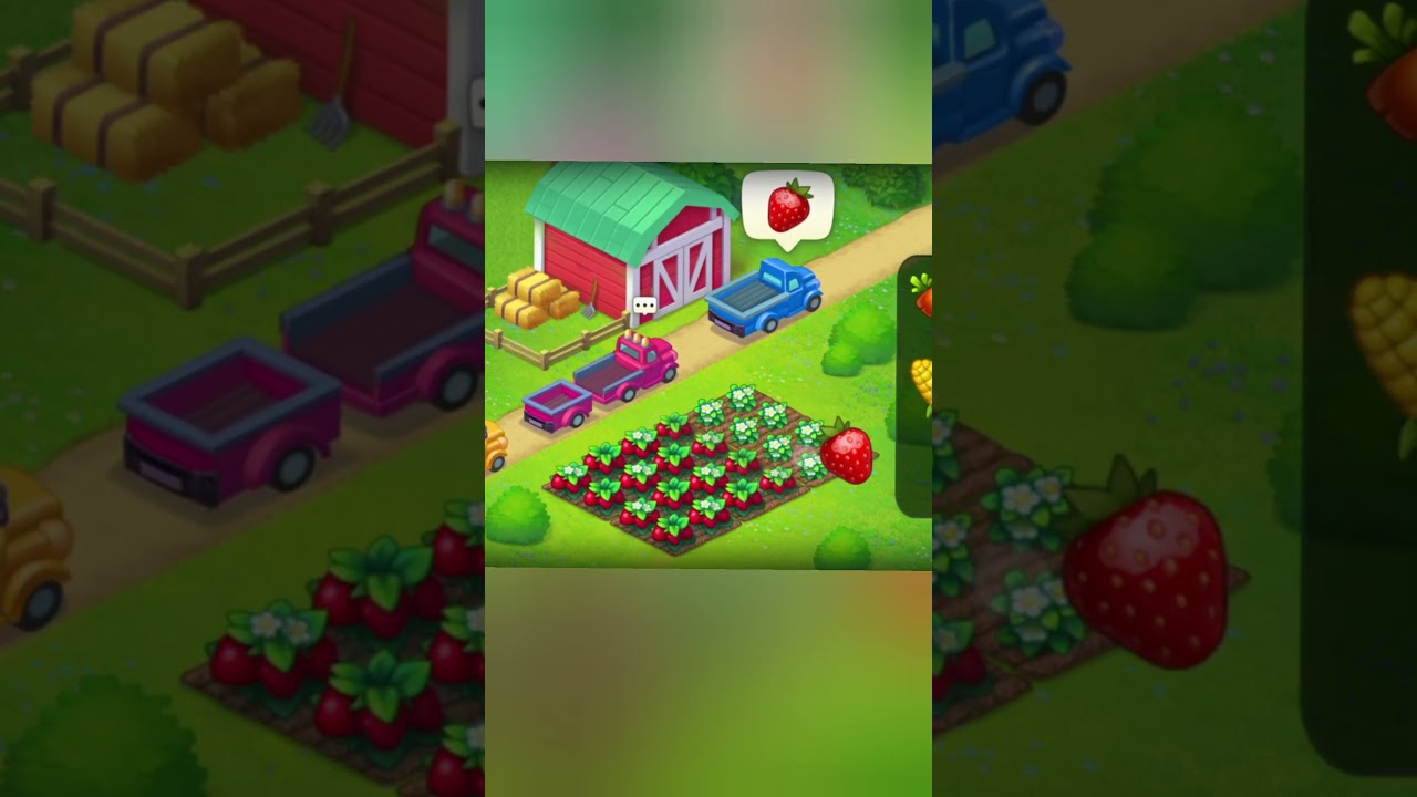 Township Harvesting 🌽🍓  #township #gaming #shorts