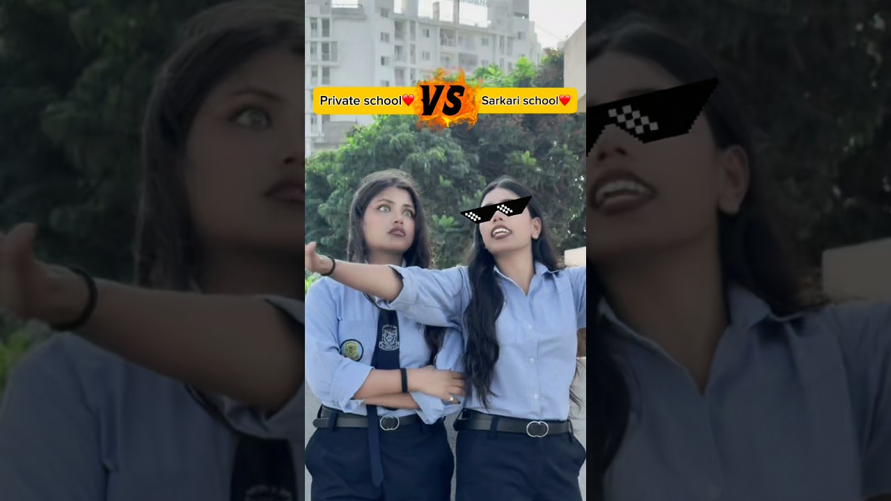 Private schools❤️ vs. Government schools❤️😆 #shorts #governmentschool #privateschool #funny #rela...