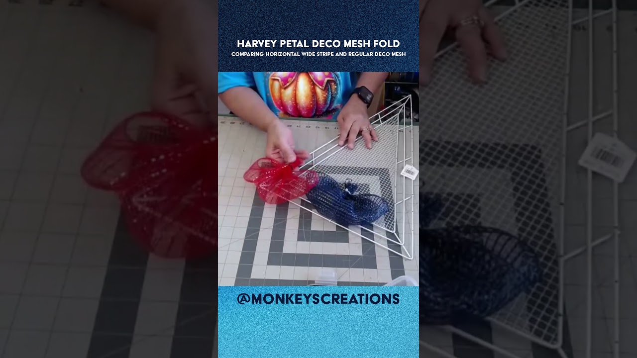 Deco mesh comparison: The Harvey Petal #decomesh #protips #wreath