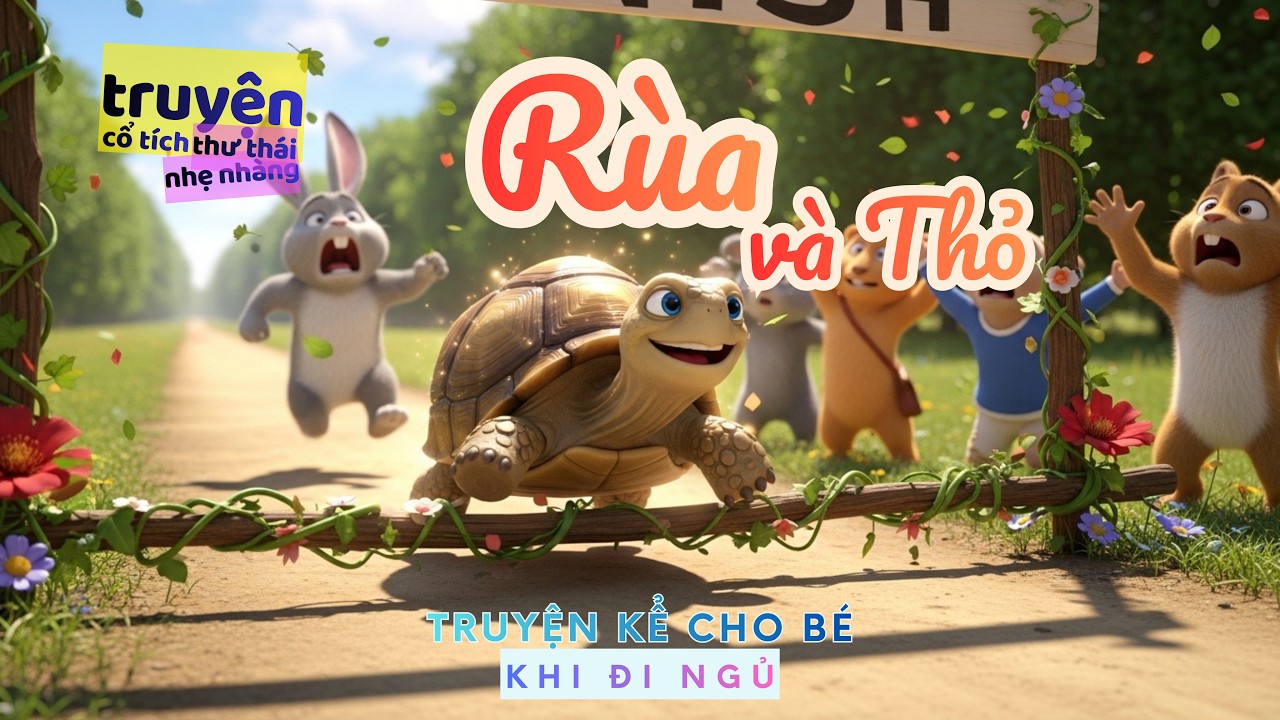 Rùa và Thỏ | Sách nói NHẸ NHÀNG, ÊM ÁI | TRUYỆN THAI GIÁO | Cổ tích cho bé ngủ ngon