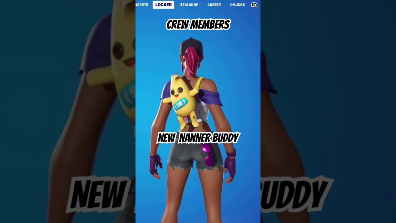 New crew member back bling nanner buddy #fypシ #fortnitewilds