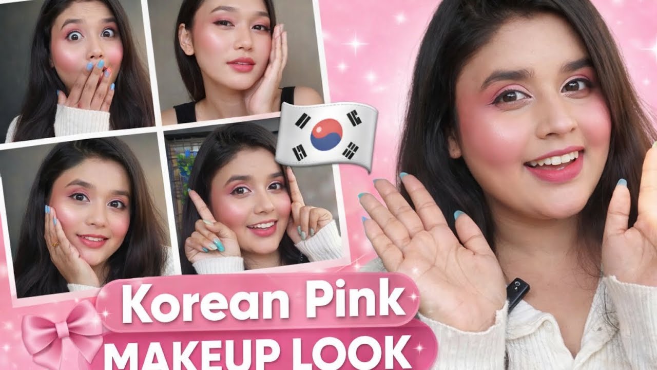 KOREAN PINK MAKEUP LOOK 💗😍 