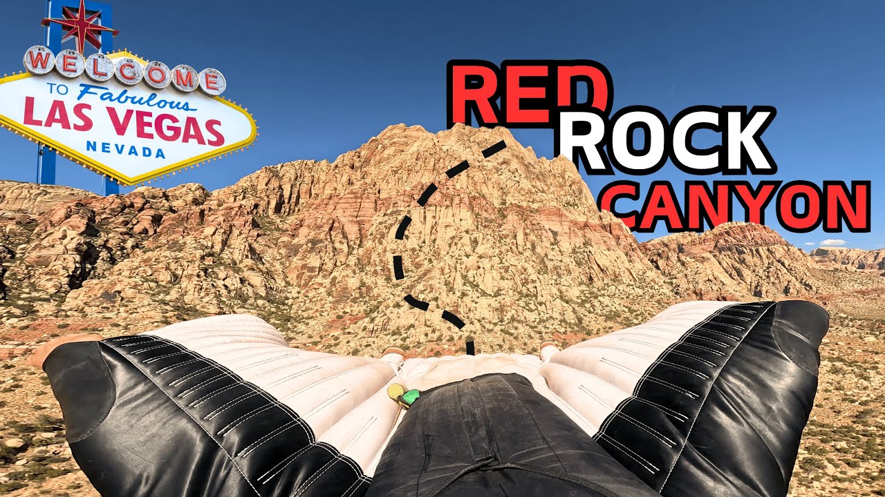 Burning Wingsuit Flight in the Desert | Las Vegas Red Rock Canyon