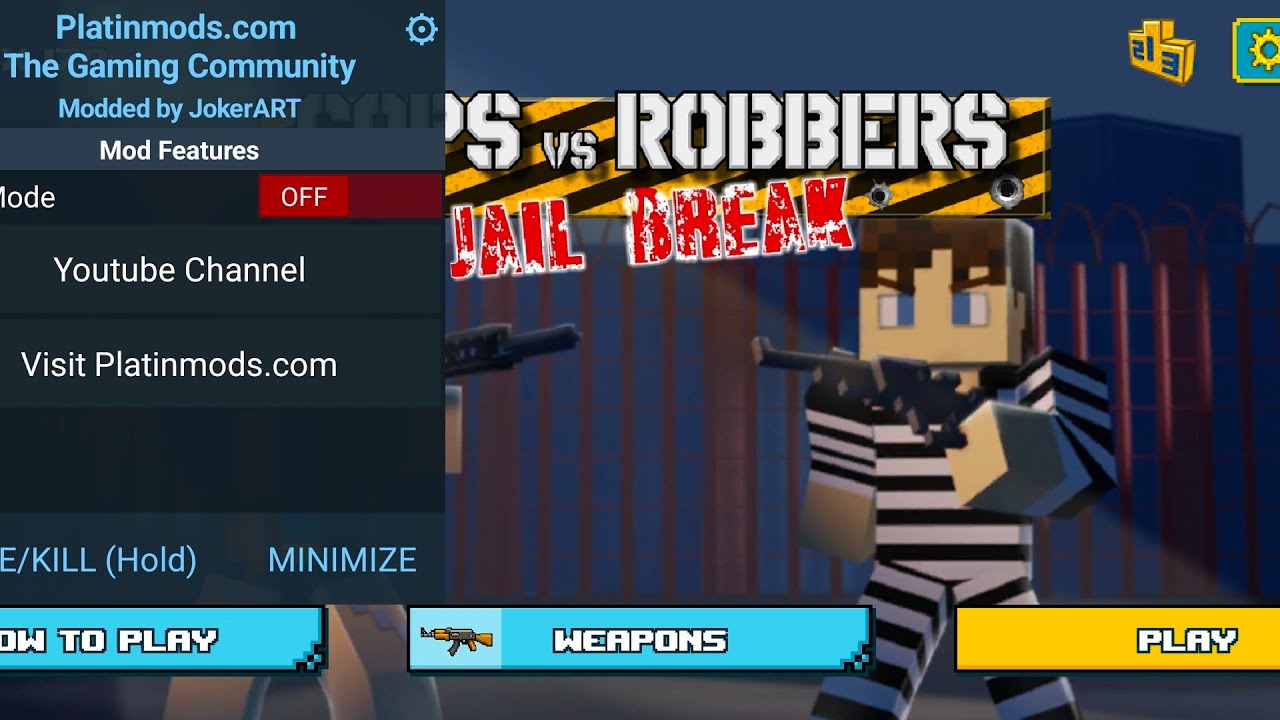 Cops Vs Robbers: Jailbreak MOD APK v1.153 God mod👾