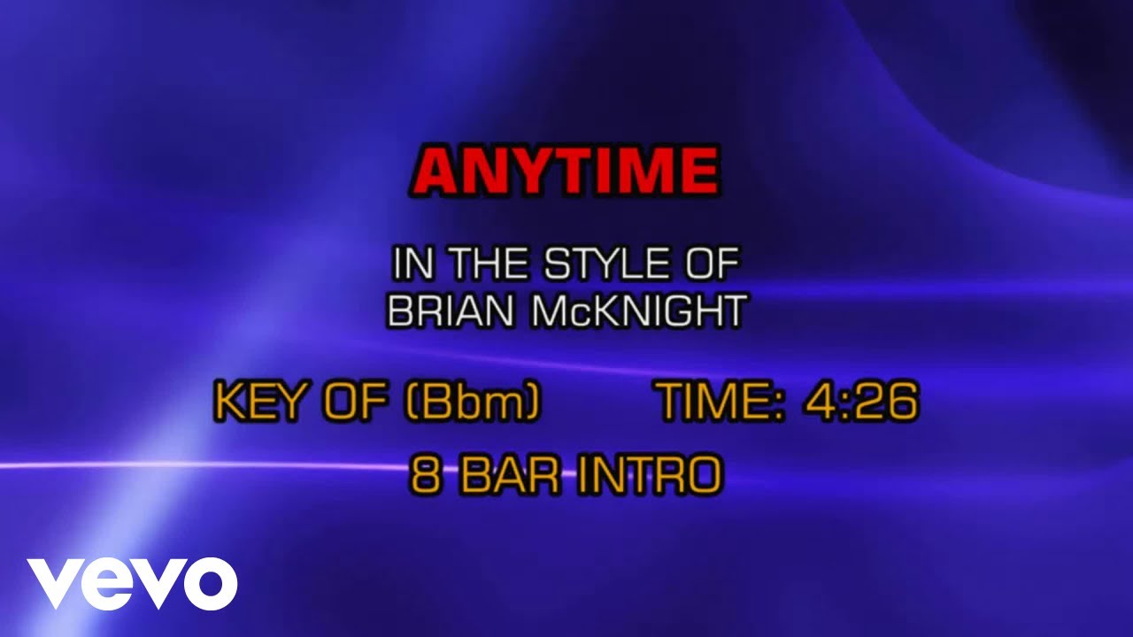 Brian McKnight - Anytime (Karaoke)