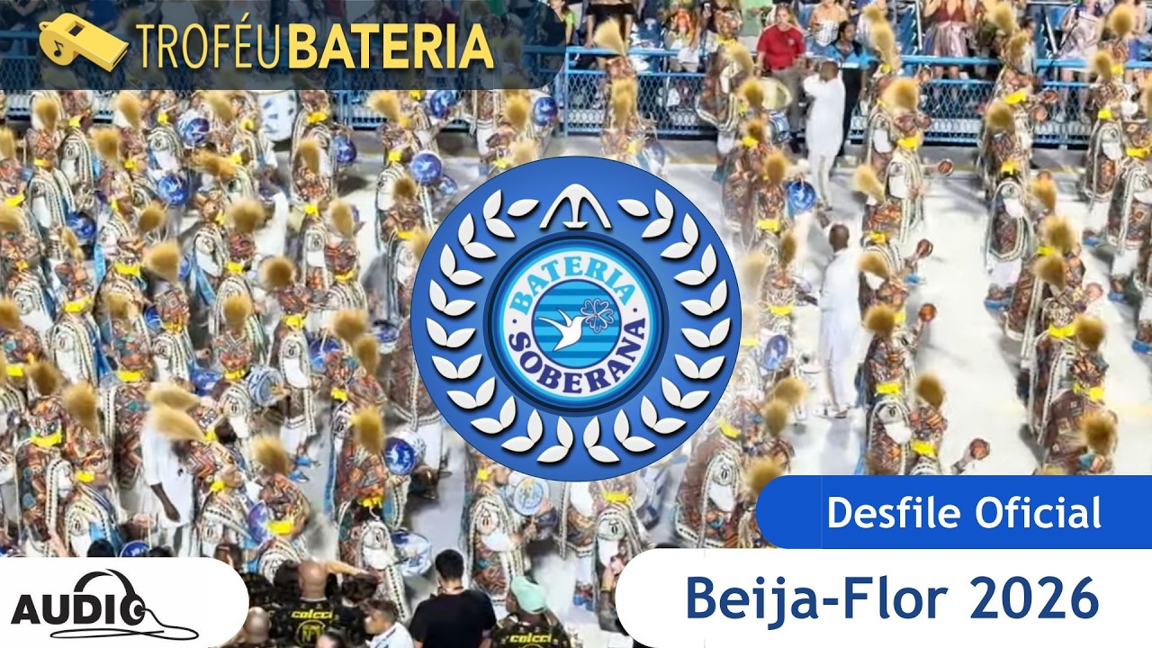 Áudio da Bateria da Beija-Flor de Nilópolis no desfile oficial 2026 - Primeiro Box