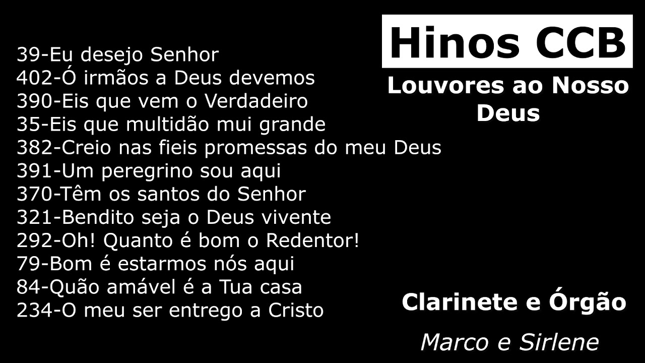 HINOS CCB - Órgão e Clarinete