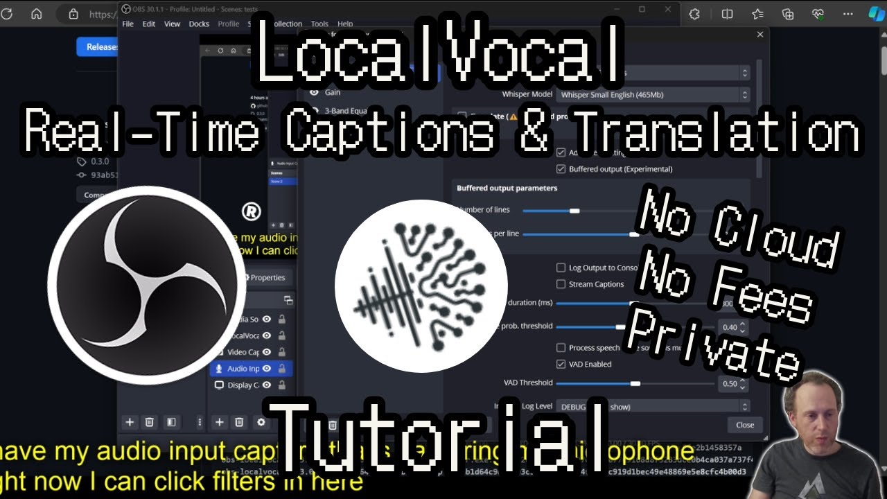 Real-Time Captions & Translation OBS LocalVocal [Tutorial]