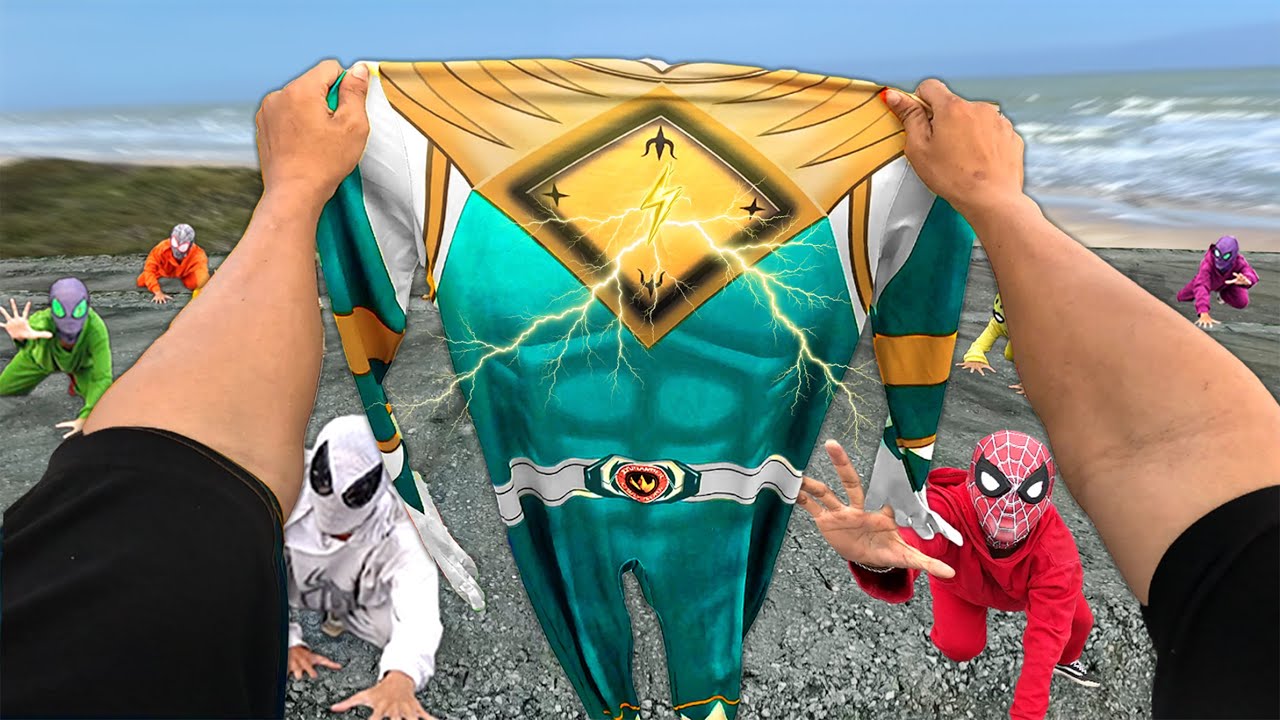 I Became POWER RANGERs To Save Bros 8 SPIDER-MAN From Danger Area ( SuperHero Power Action POV )