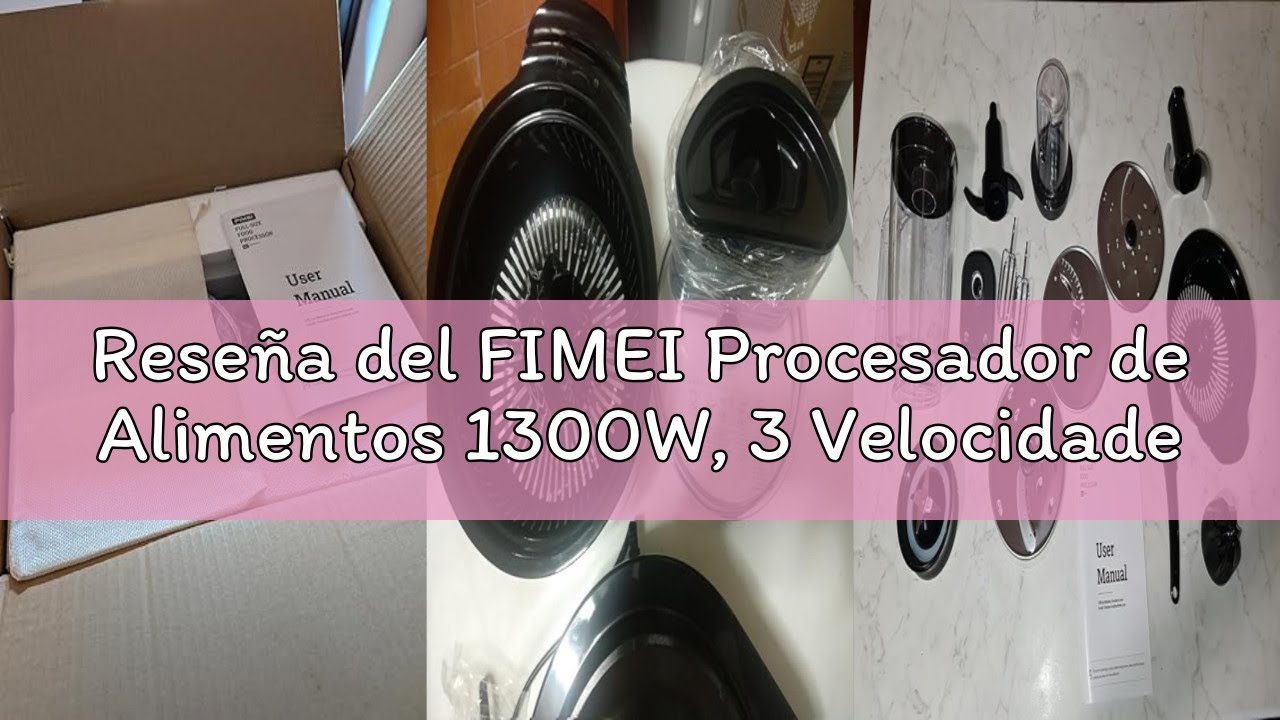 Reseña del FIMEI Procesador de Alimentos 1300W, 3 Velocidades y Función Pulso, 3,5L Picadora, 1,5L B