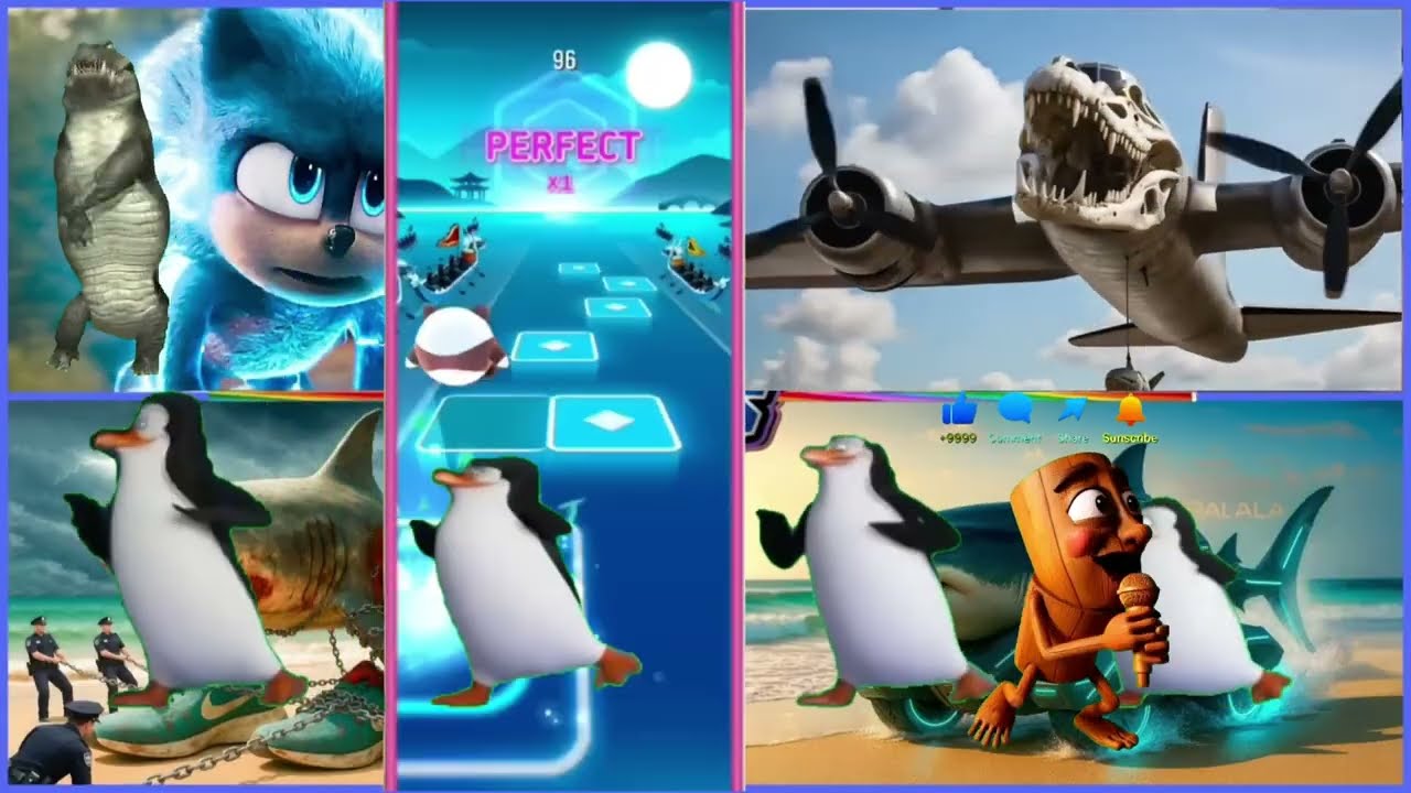 BATTLE SONIC 🆚 SKELETON TRALALERO 🆚 MUTANT SHARK 🆚 SUPER CAR  | TILES HOP EXE BOSS #tileshopexe