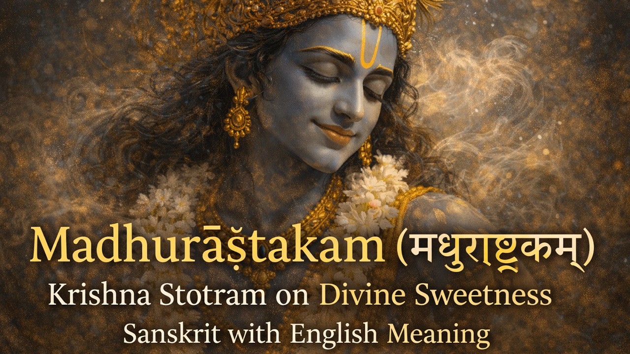 Madhurāṣṭakam (मधुराष्टकम्) | Krishna Mantra of Love, Beauty & Sweetness | Sanskrit with Meaning