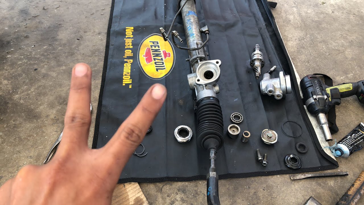 Steering rack leaking alphard @repair