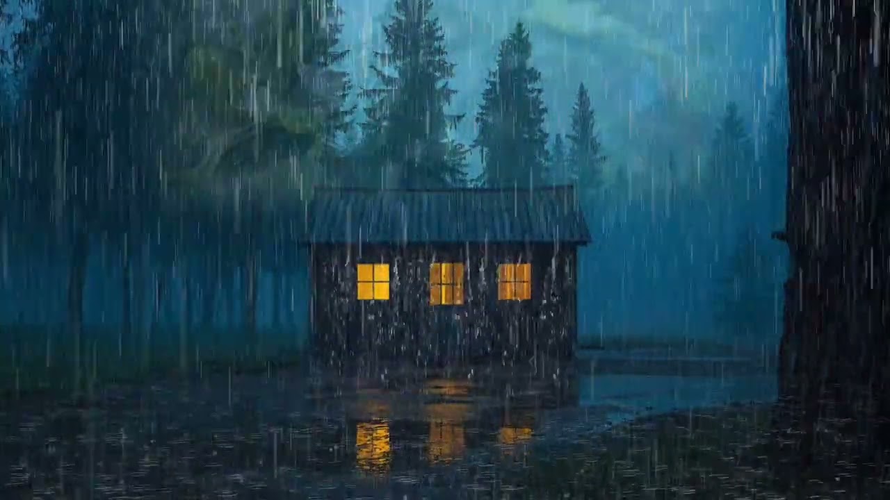 Calm Anxiety Fast with Heavy Rain and Thunderstorm Ambience
