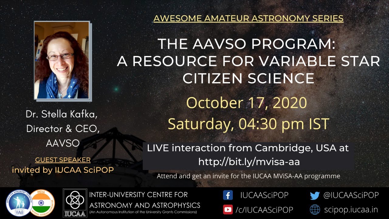 Am-Astro Talk : The AAVSO Program - A Resource for Variable Star Citizen Science