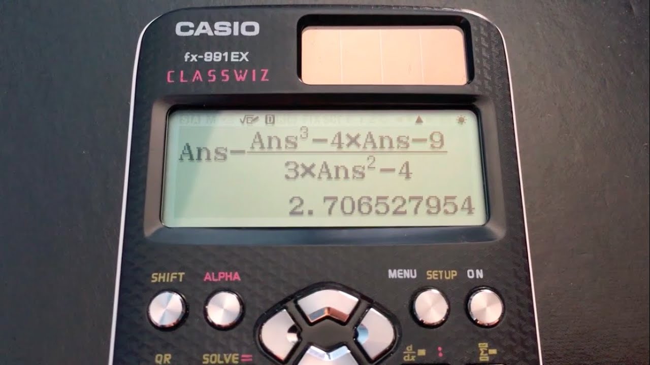 Metodo Newton Raphson usando Calculadora Casio fx-991 EX