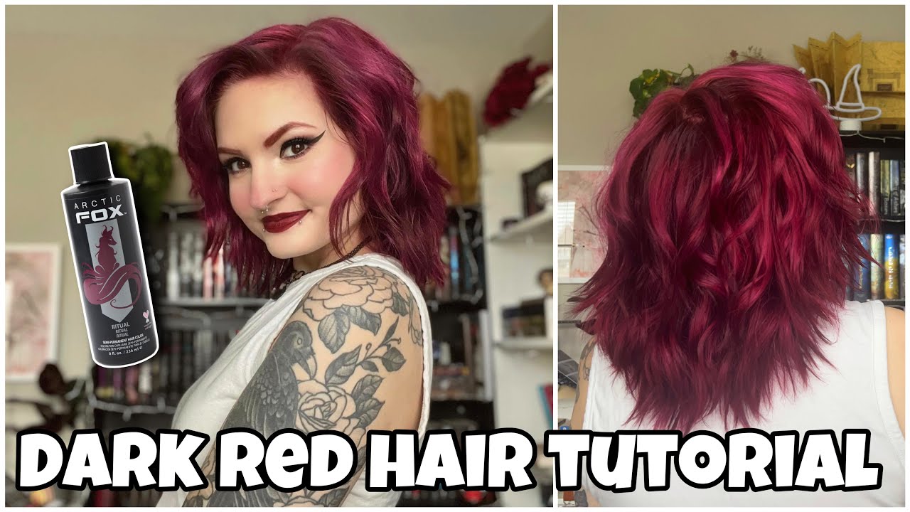 dying my hair dark red 🥀 | arctic fox ritual |