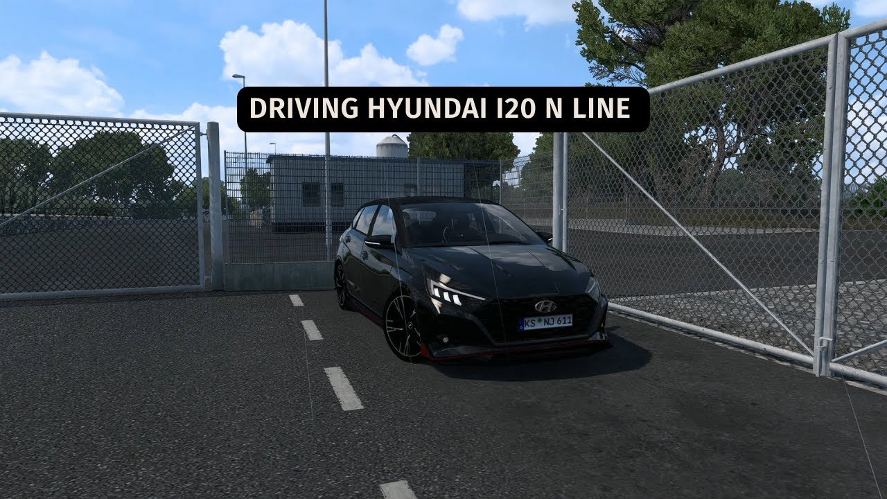 Driving Hyundai i20 N Line 2021 in Euro Truck Simulator 2 | Realistic ETS2 Car Mod Gameplay