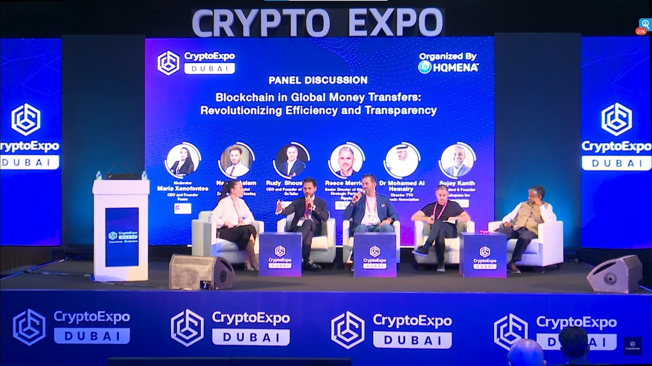 Panel Discussion at Cryptoexpo 2023 edition Talking about Global money transfers in Blockchain.