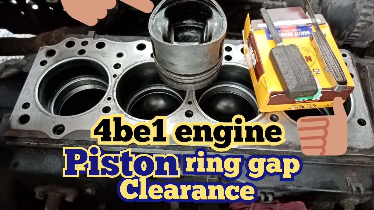 4BE1 engine/ring gap clearance/install piston ring/installing piston/ isuzu 4BE1 engine
