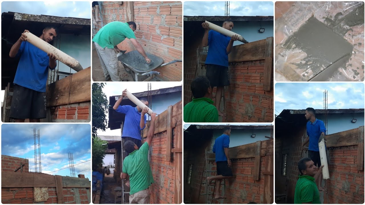 Concretando Viga por Cima do Muro 🧱 Construção está quase pronta Essa Fase 🚧 