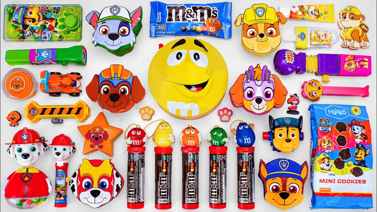 Unboxing Surprise Candy Paw Patrol and M&M Candy Collection ASMR | Satisfying Colorful Candy Opening