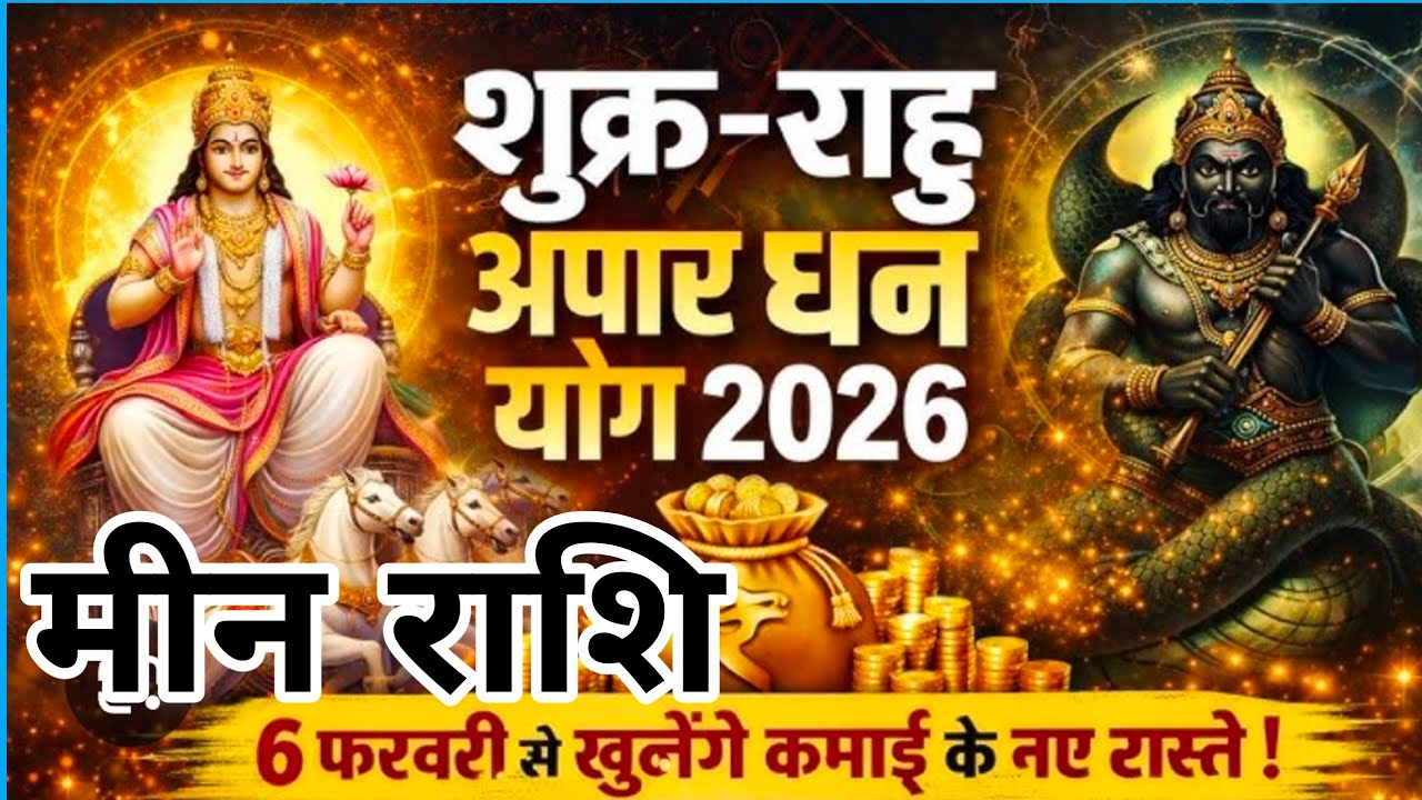 मीन राशि शुक्र गोचर फल 2026 | pisces Venus transit effect 2026 | rahu shukra yuti fal 2026 