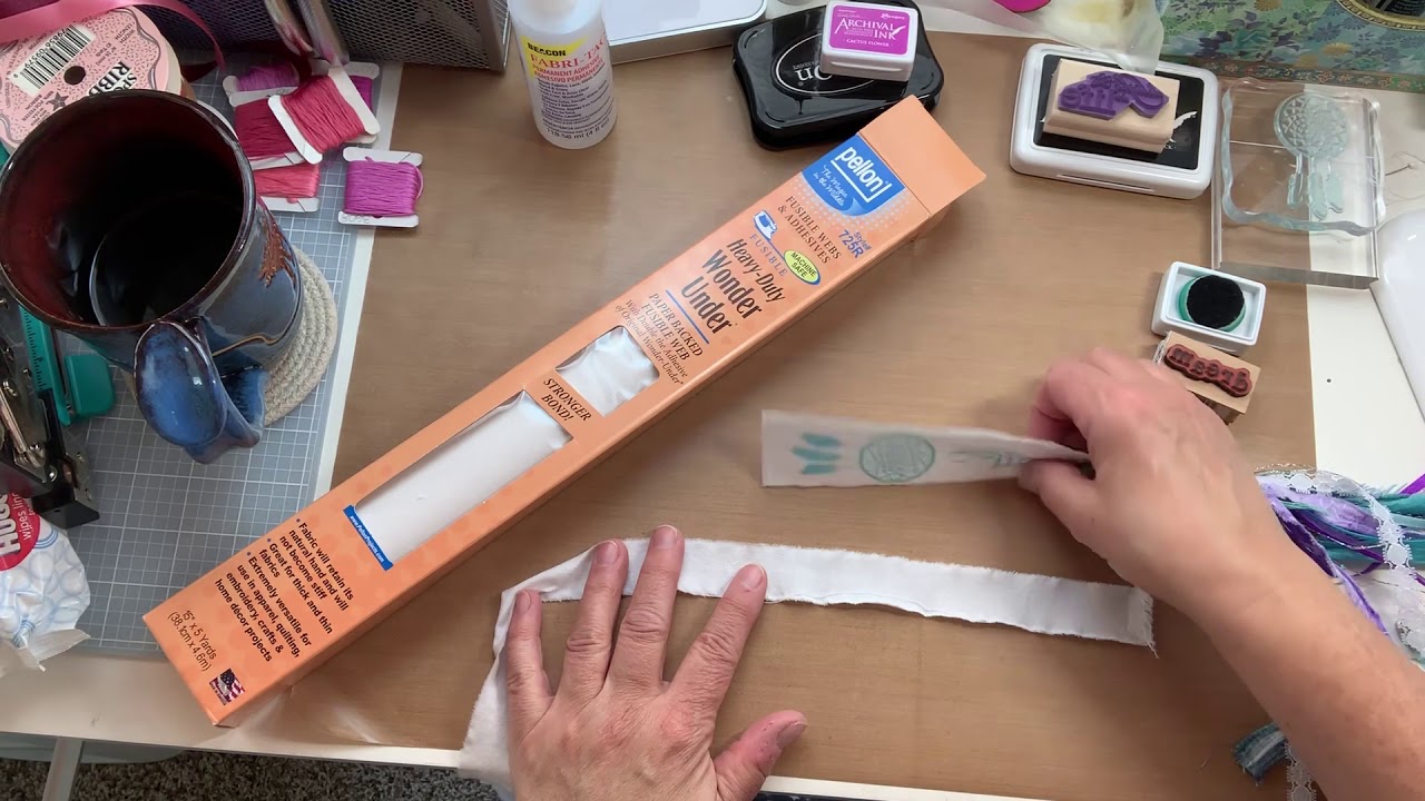 Fabric Stamping for Junk Journals