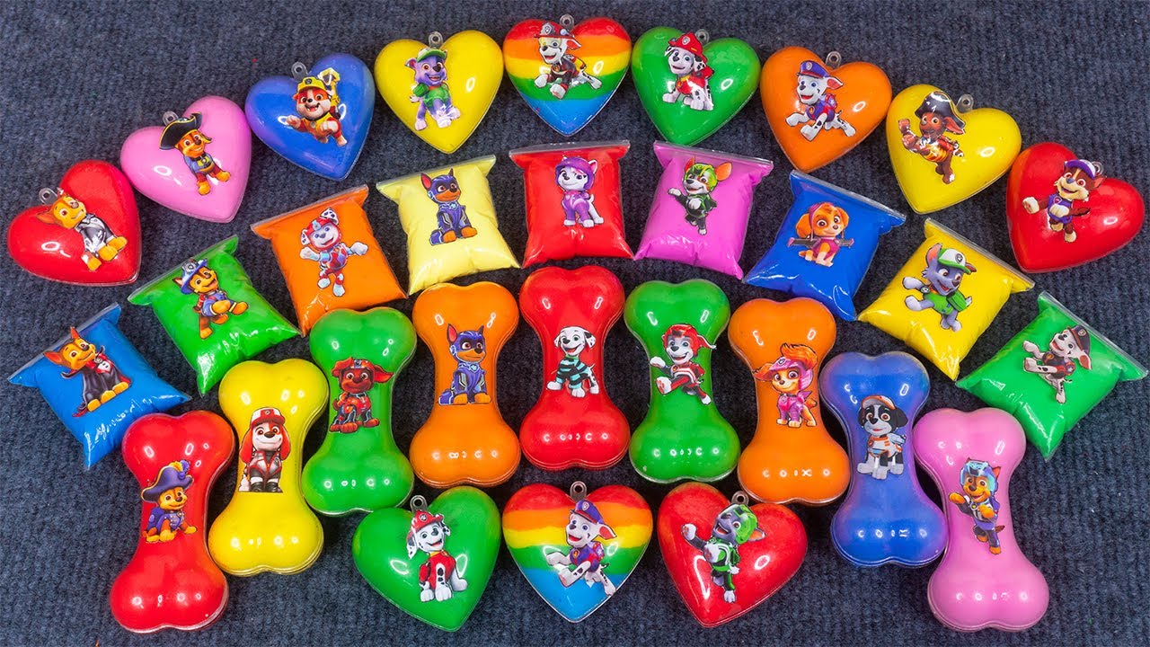 Paw Patrol ASMR Slime Heart Moments! Skye, Ryder, Chase, Marshall & More Fun! 🌈