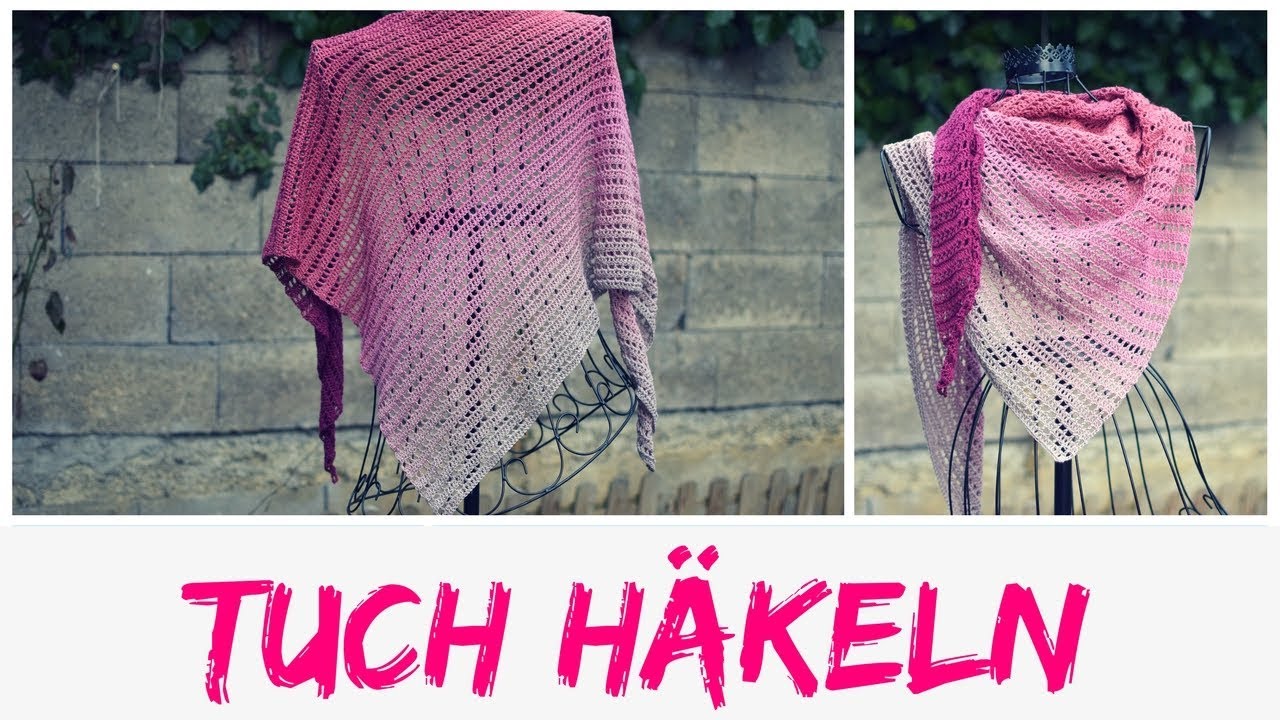 Tuch Lampone häkeln | Anleiung Dreieckstuch