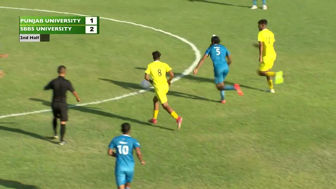 Boy's FOOTBALL⚽️ Panjab University vs SBBS University, Khelo India University Games 2022 | DD Sports