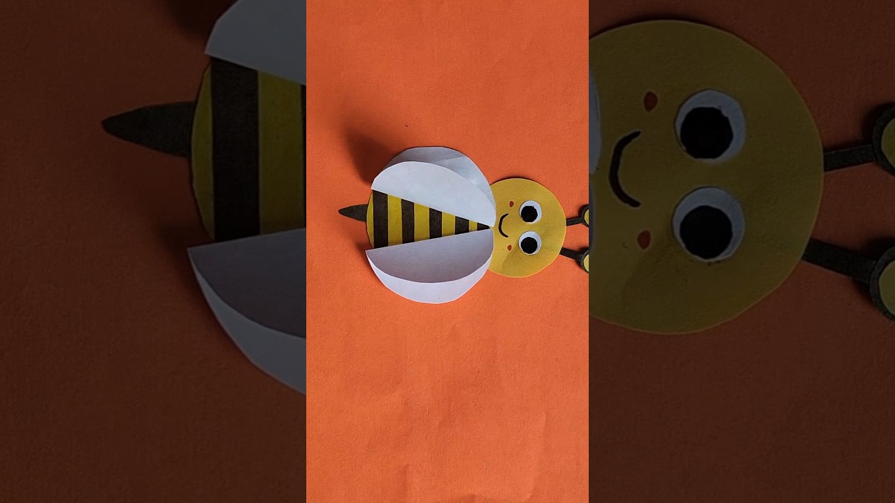 paper craft of a bee / how to make paper bee . 