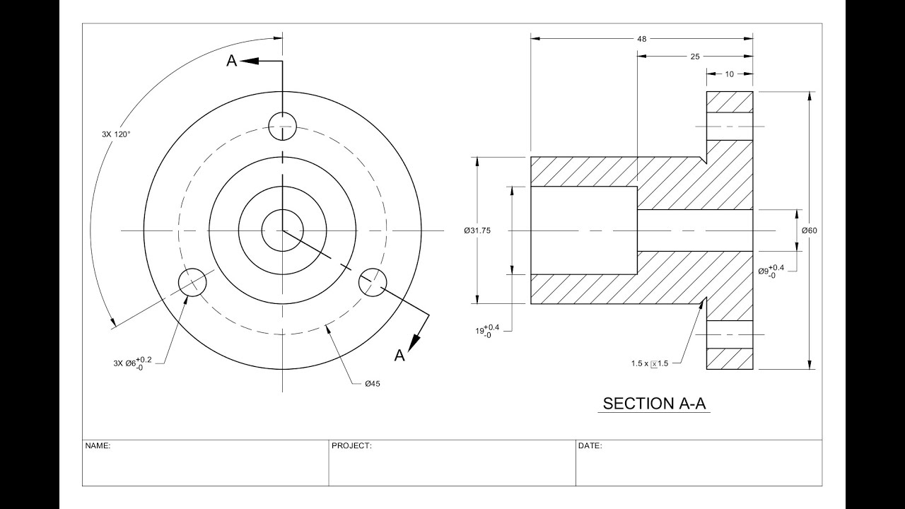 Intermediate AutoCAD - Tolerance Dimensions & Manual Title Block