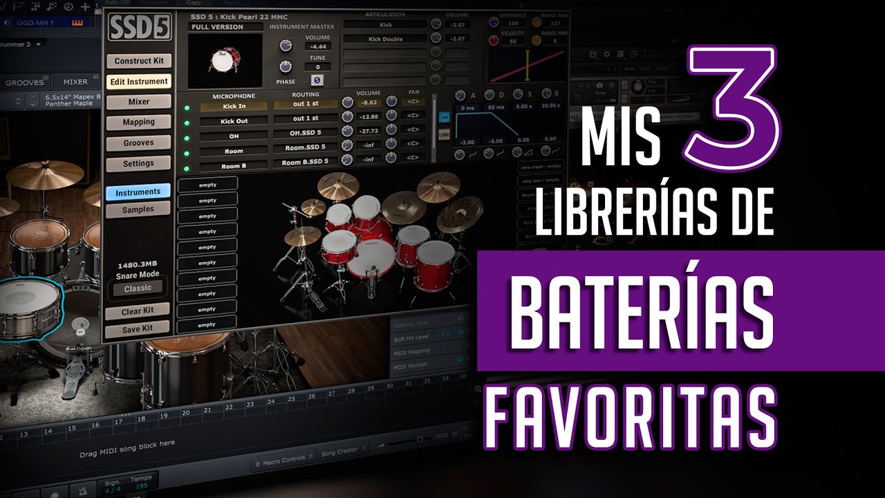 Mis 3 librerías de BATERÍAS VIRTUALES favoritas para Rock y METAL!! 💀🥁