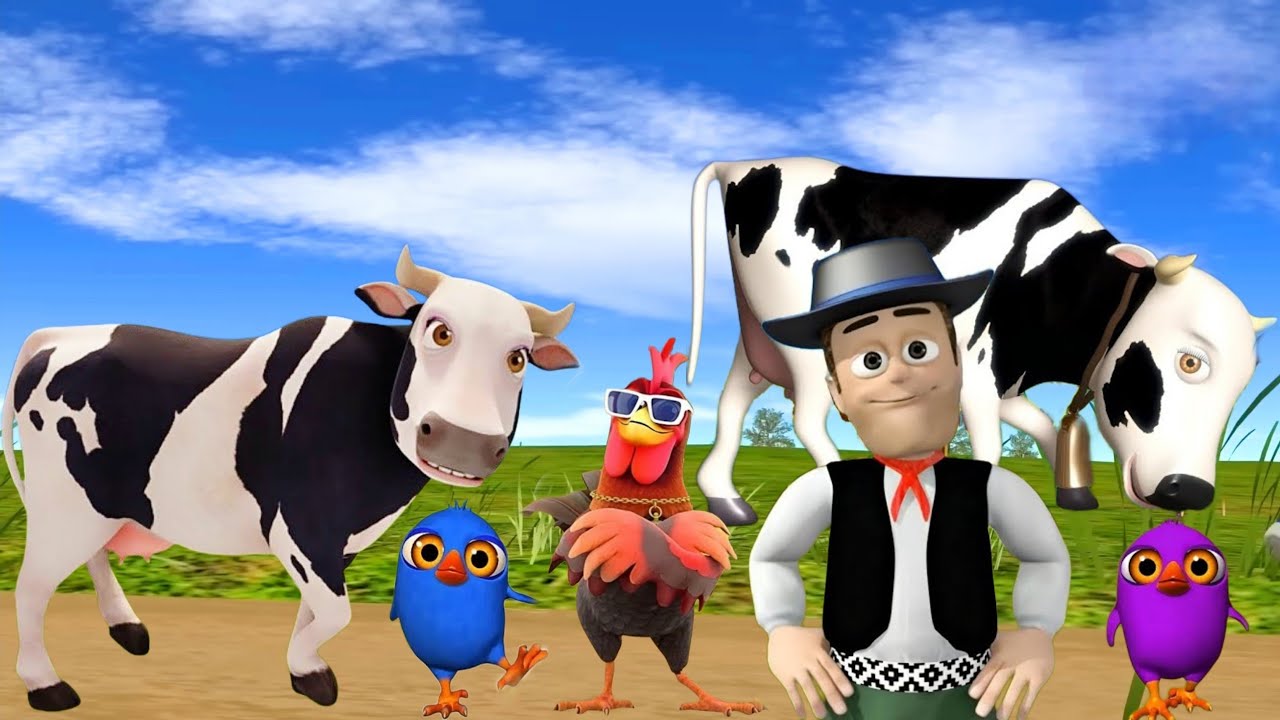El Pollito pío 3d | El toro se congela jugando en el juegodel Toro y el Tractor 3D