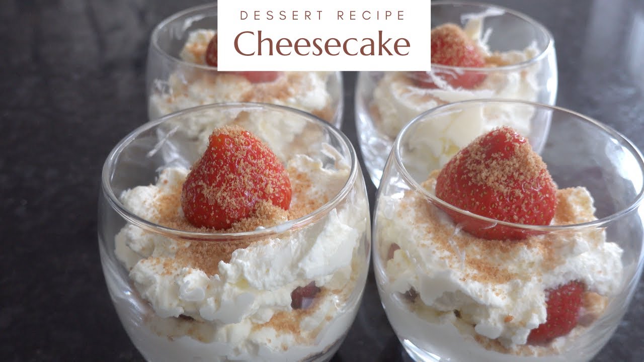 Strawberry Cheesecake With Cinnamon Cookies - Dessert Recipe
