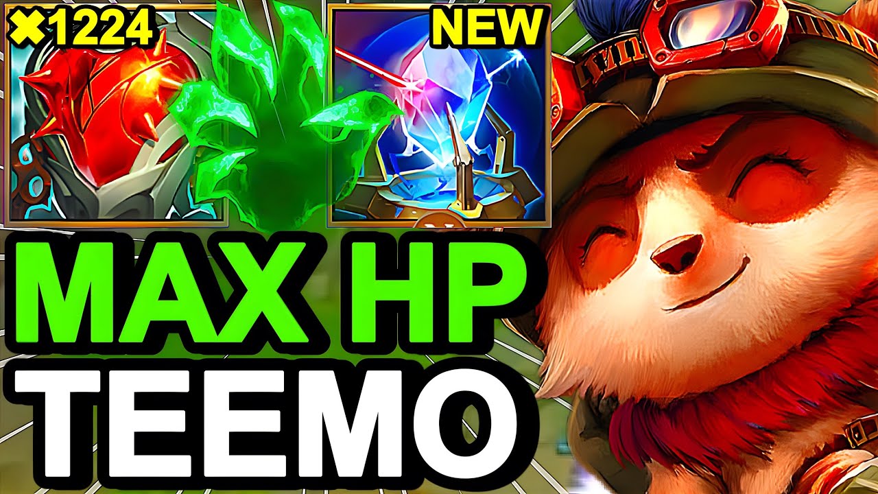 Wild Rift China Teemo Top - NEW HEARTSTEEL MAX TANK TEEMO BUILD RUNES - Sovereign Solo Rank Gameplay