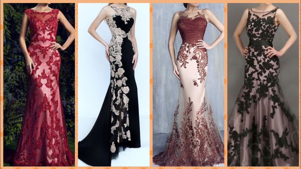 Gorgeous black lace marmaid evening gowns outstanding prom maxi dress party dress designs and Ideas