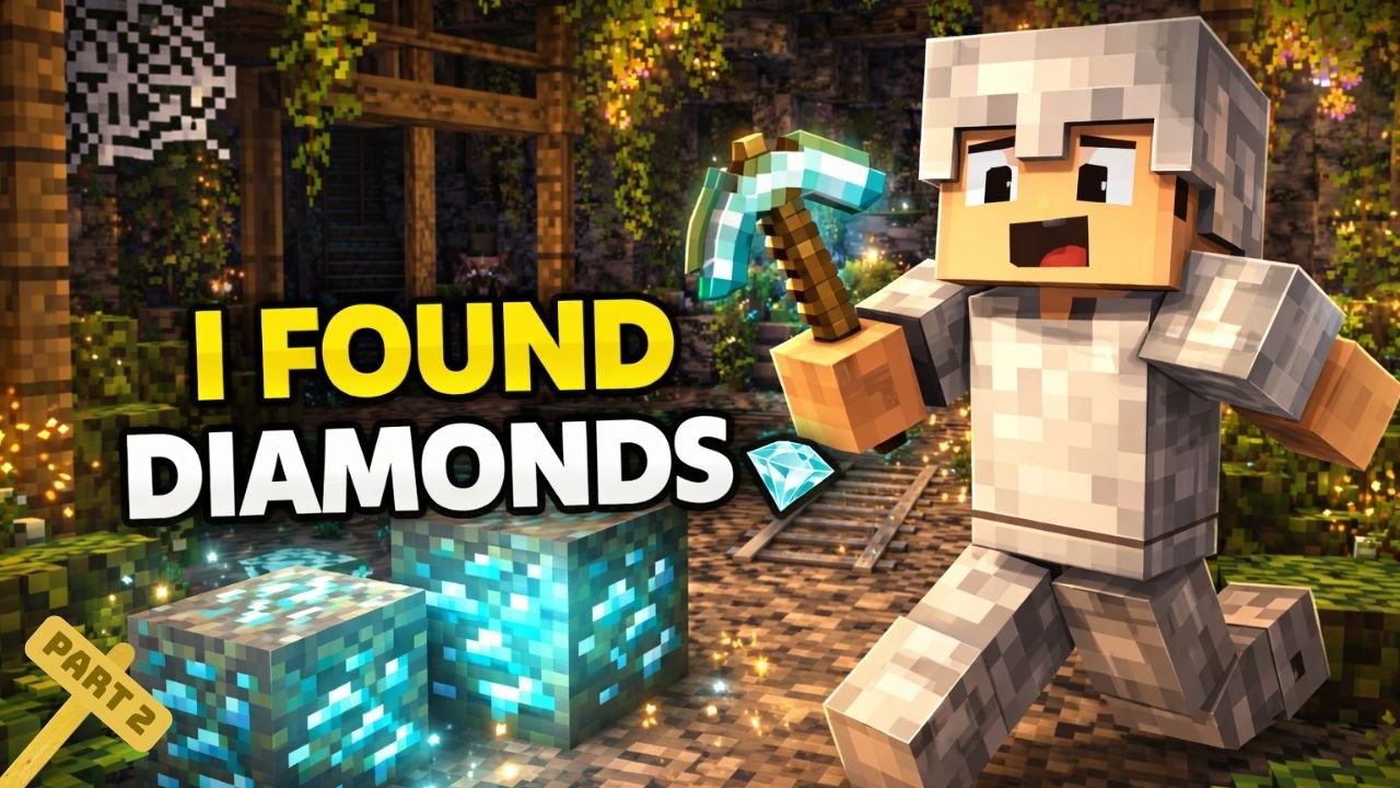 Abandoned Mineshaft Led Me to Diamonds?! 💎 | Lush Cave Only – Part 2