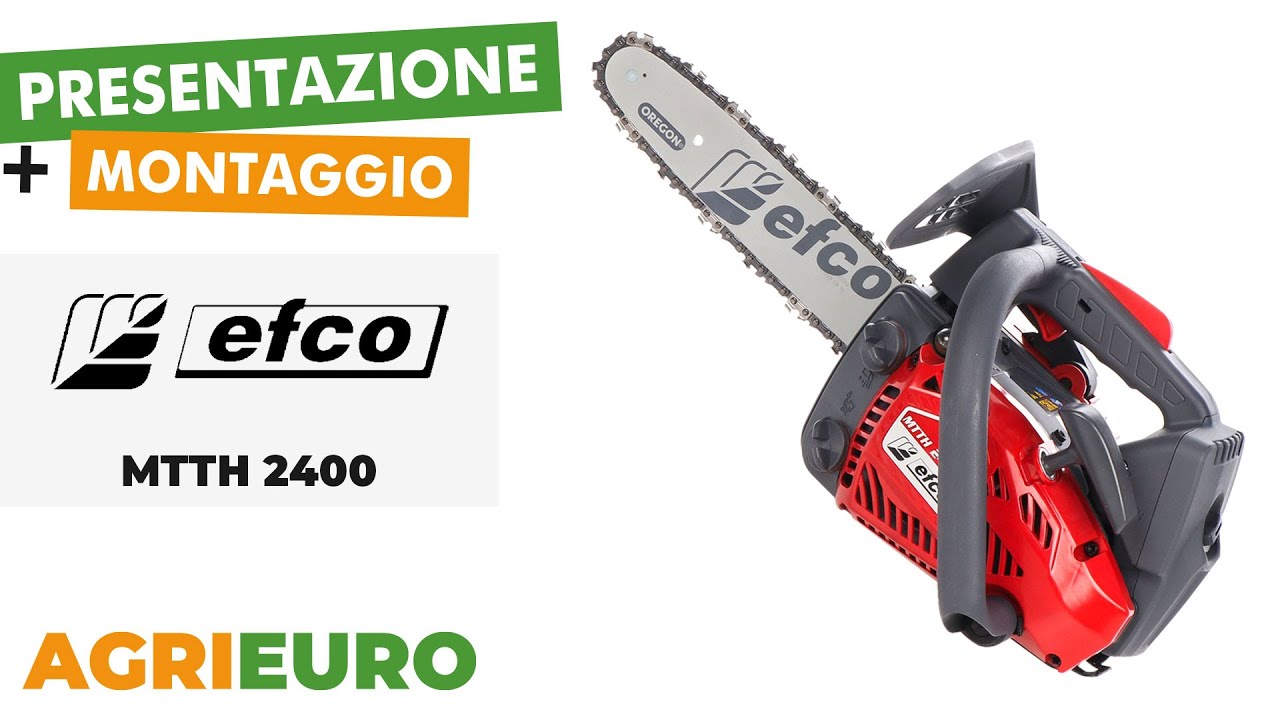 Presentazione e montaggio Efco MTTH 2400 - Motosega a scoppio leggera da potatura - barra da 25 cm