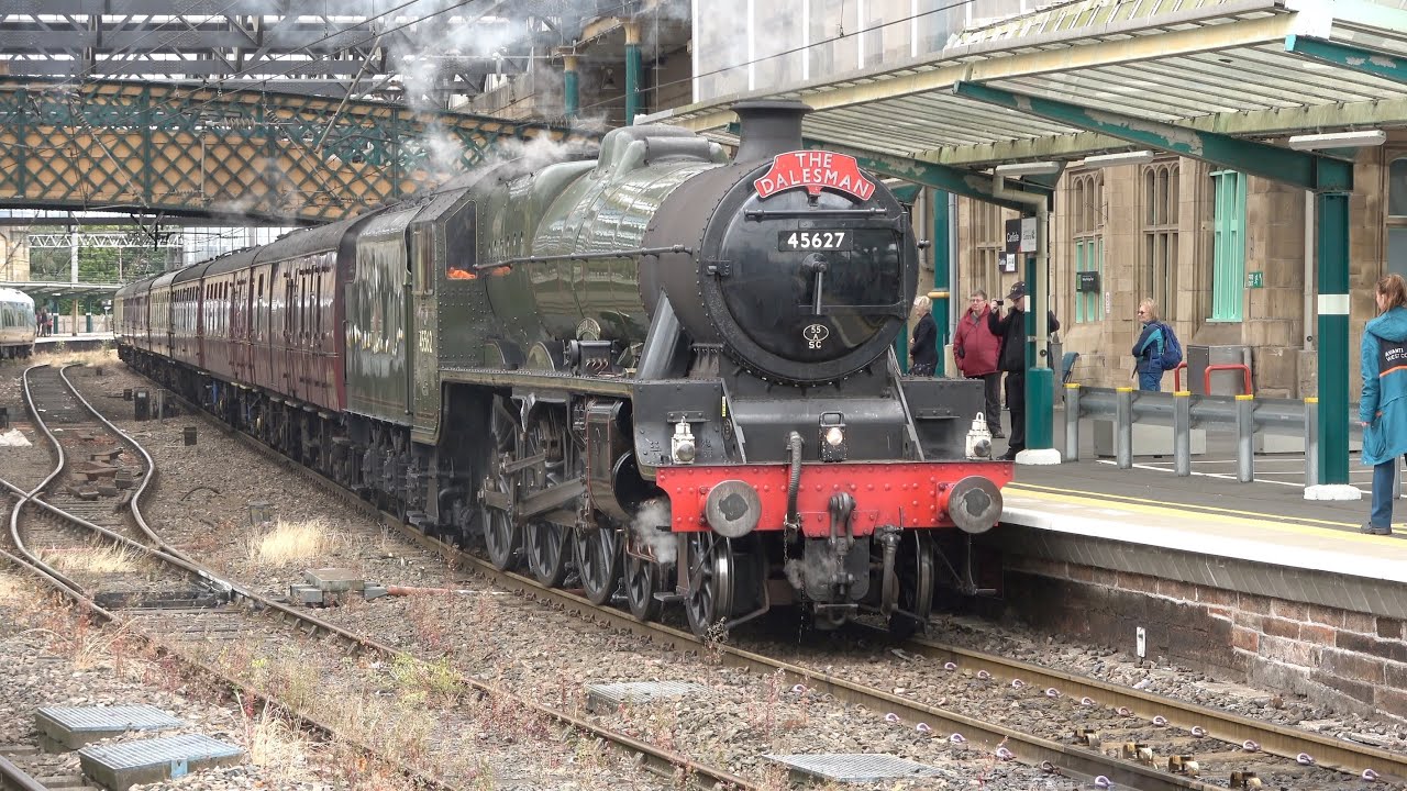 Galatea Returns to a busy Carlisle. Plenty of heavy freight passing by!  04 July 23