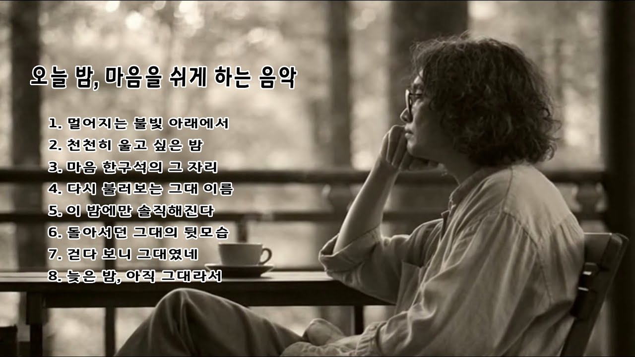 🎧오늘 밤, 마음을 쉬게 하는 음악🎵 | 멀어지는 불빛 아래에서🌙 잔잔한 음악과 중년 감성 발라드가 필요한 밤, 조용히 위로가 되는 음악입니다.